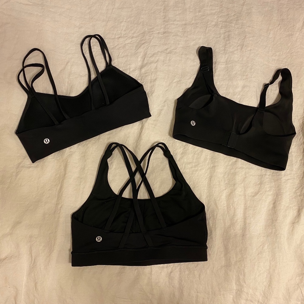 3 size 6 Lululemon bras